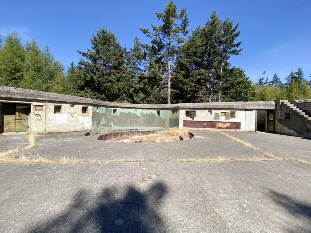 One of Fort Worden’s large fixed artillery cannon positions