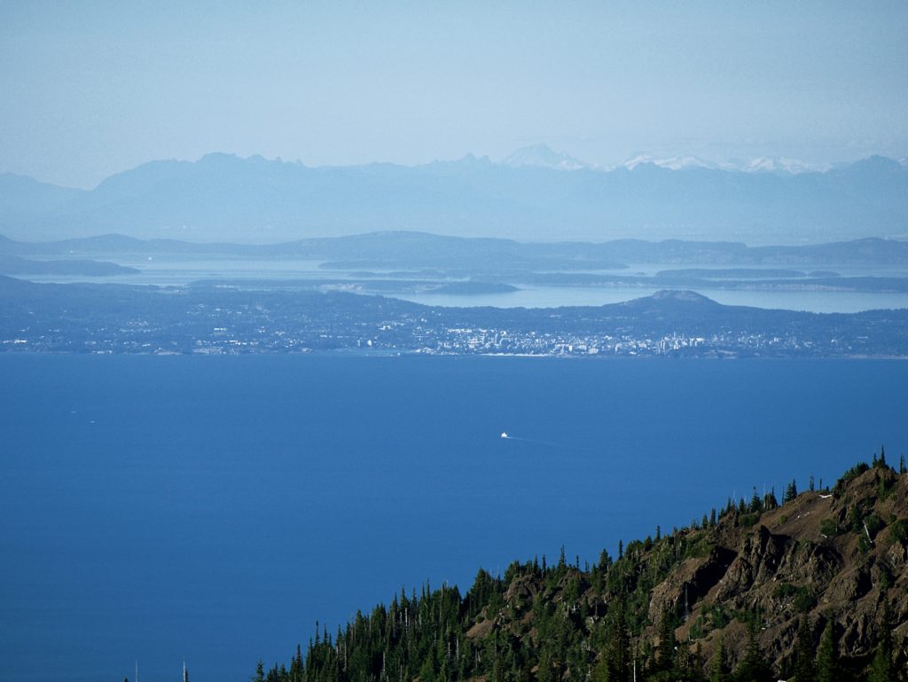 The view from high above of Victoria, British Columbia