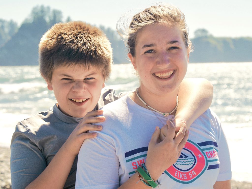 Kids on Rialto Beach