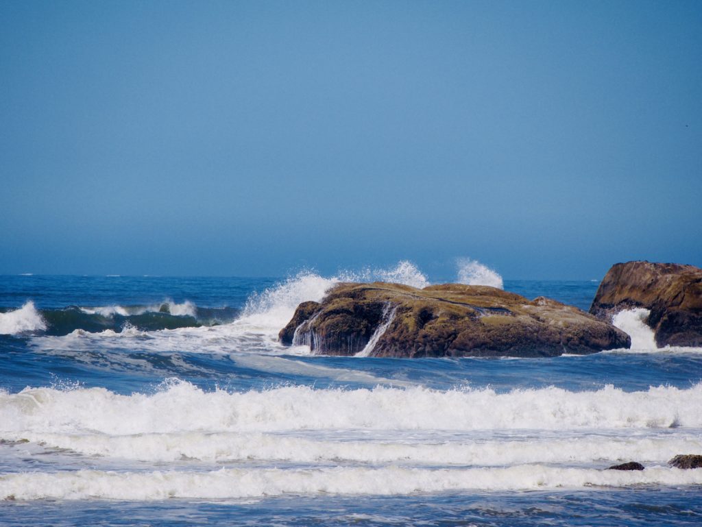 Waves crashing on the shore of Kalaloch Beach 3